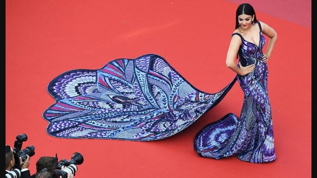 aishwarya rai blue dress cannes Cannes 2024: Aishwarya Rai looks fabulously flamboyant in an electric blue  dress on day 2