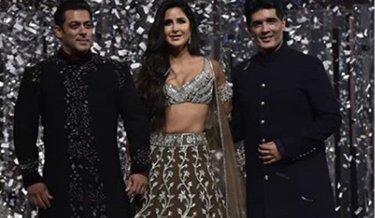 Image result for Salman, Katrina dazzle as show stoppers for Manish Malhotra