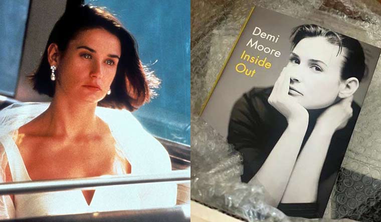 Demi Moore in a still from the film Indecent Proposal | Imdb, picture of the book | Instagram