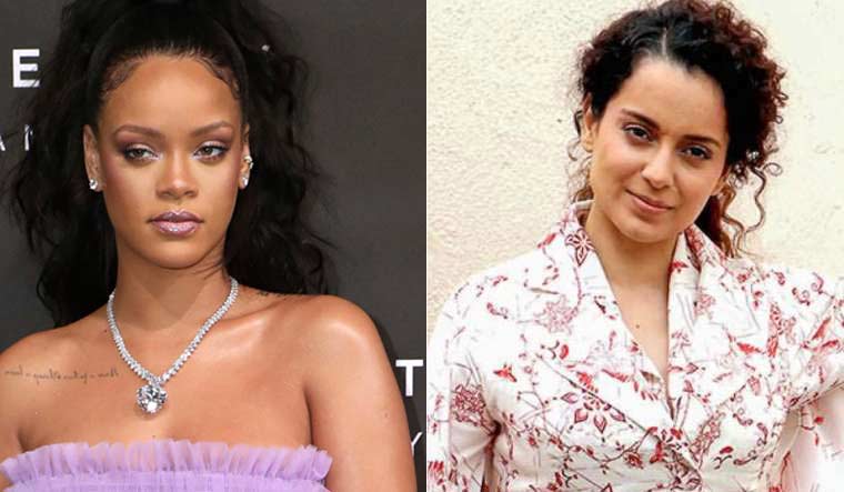 Collage: Rihanna and Kangana Ranaut | AP, PTI