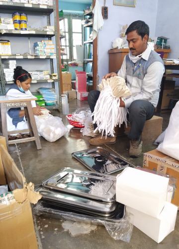 Staff at the HCH's tailoring unit