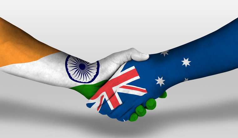 India-Australia-India-Vs-Australia-Aus-flags-business-trade-shut