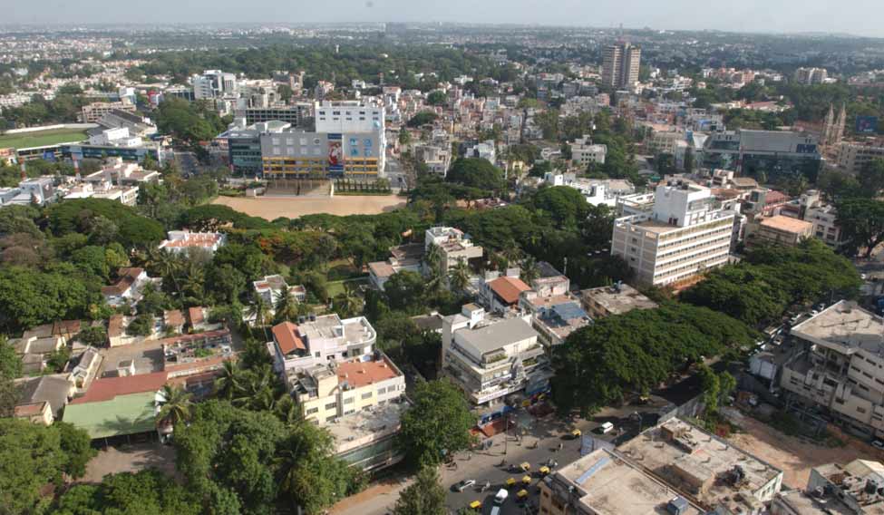 Ariel View of Bangalore city