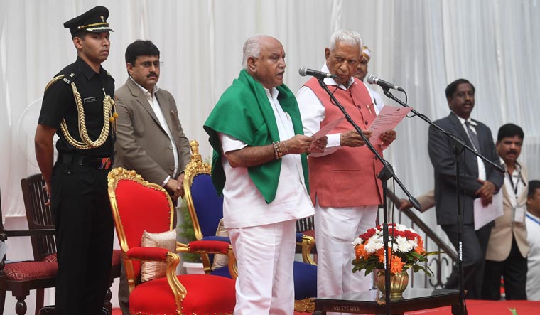 Yeddyurappa taking oath as the chief minister of Karnataka | Bhanu Prakash Chandra