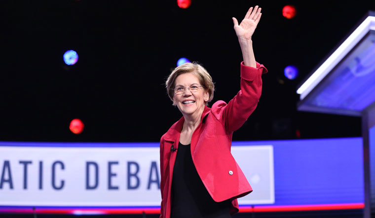 [File] Massachusetts Senator Elizabeth Warren arrives to participate in the tenth Democratic primary debate of the 2020 presidential campaign season in Charleston | AFP