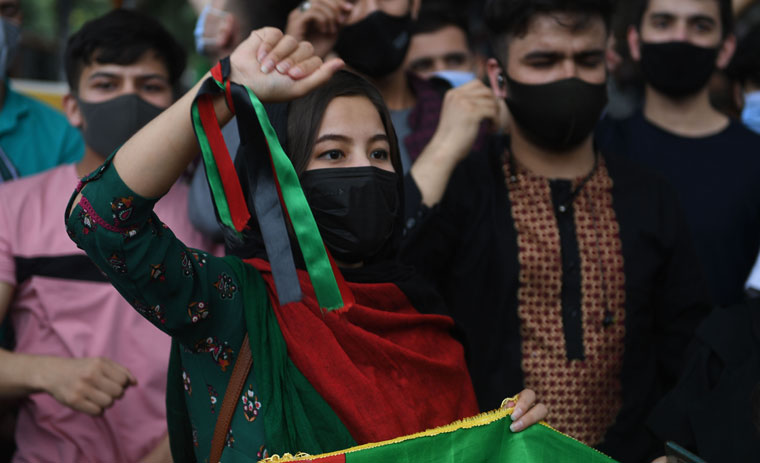 Afghan students stage a protest against Taliban and Pakistan in Bengaluru | Bhanu Prakash Chandra