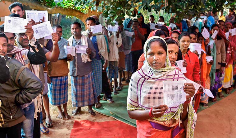 Voters in Narayanpur, Chhattisgarh
