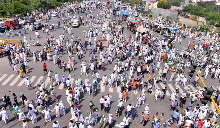 Farmers hold protest at Delhi-Uttar Pradesh border | Arvind Jain