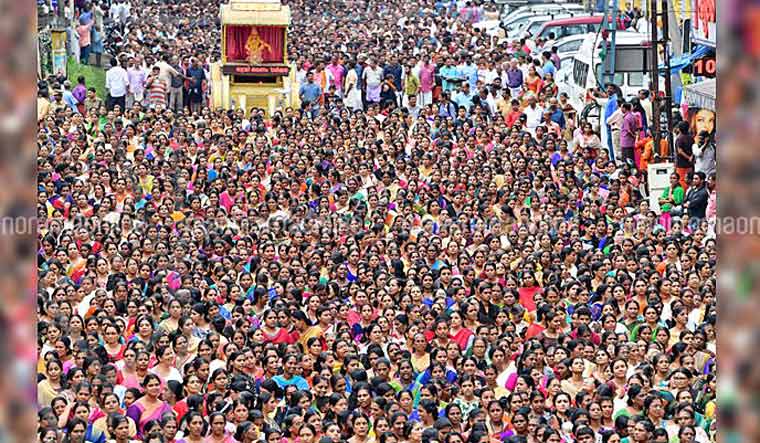 Hundreds of devotees, mostly women, take part in a 'namajapa yatra'  during in Kottayam | Reju Arnold