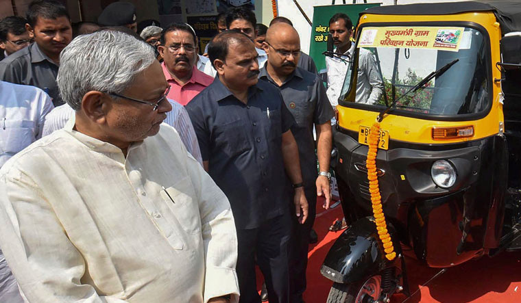 Bihar Chief Minister Nitish Kumar during a government event in Patna on Tuesday | PTI