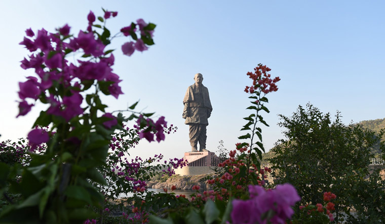 The Statue Of Unity, the world's tallest statue dedicated to Sardar Vallabhbhai Patel, stands overlooking the Sardar Sarovar Dam near Vadodara in Gujarat | AFP
