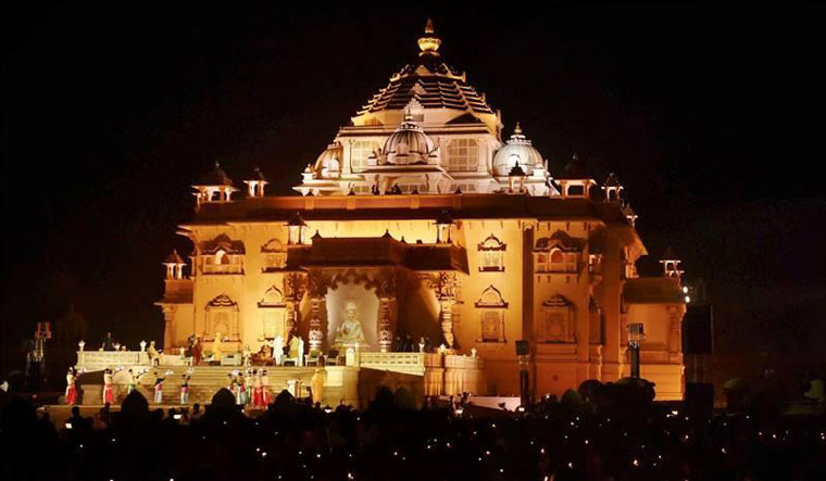 [File] Akshardham Swaminarayan temple in Gandhinagar | PTI
