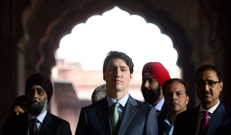 Canadian Prime Minister Justin Trudeau visits the Jama Masjid mosque in New Delhi | AP