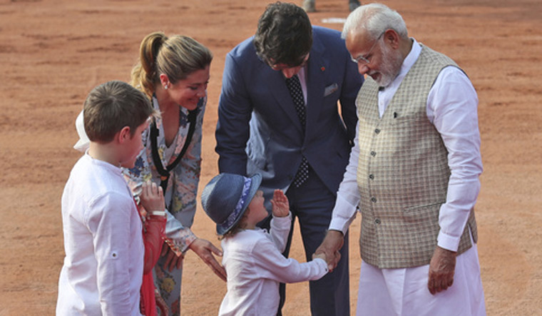 PM Modi with Justin Trudeau