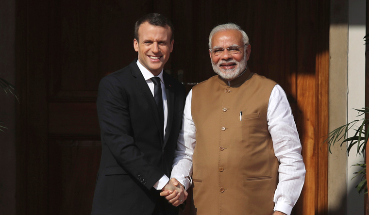 Narendra Modi and Macron