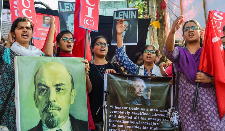 Lenin protests