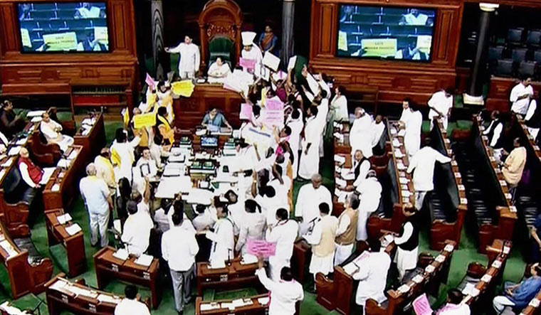 Lok Sabha protests