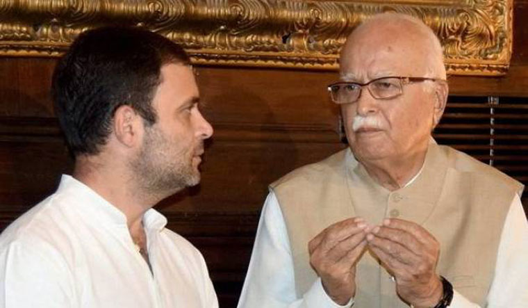 Rahul Gandhi and L.K.Advani | PTI