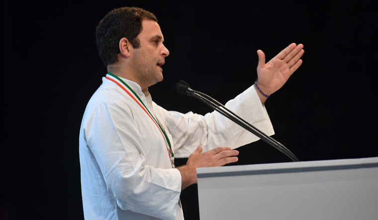 congress chief rahul gandhi speaking