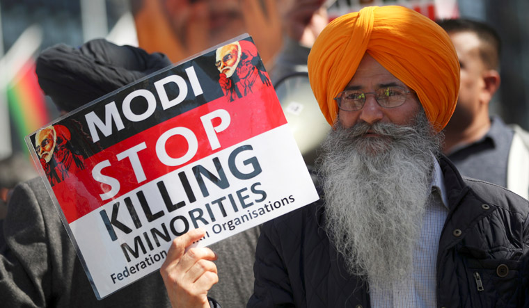 Anti-Modi protester