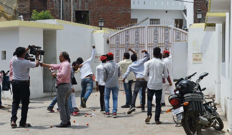 Lucknow caste protest