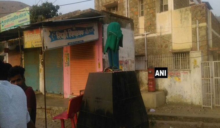 A statue of Ambedkar was found decapitated by miscreants in Achrol | ANI