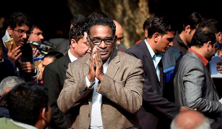 [FILE] Supreme Court judge Jastice Chelameswar during a press conference at his residence in New Delhi in January | PTI