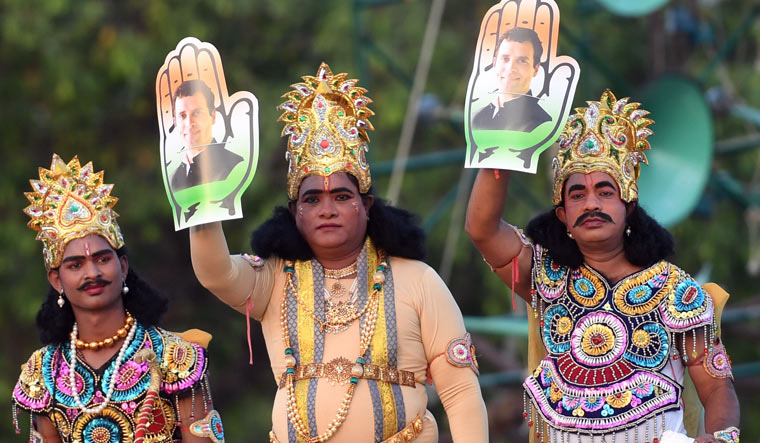Rahul supporters in Bengaluru
