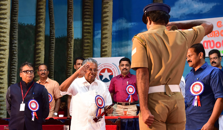 Pinarayi with Kerala Police
