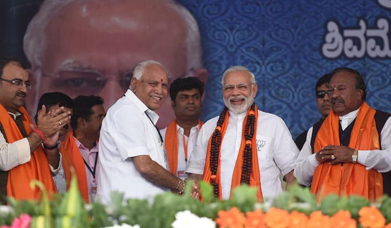 Yeddyurappa with Modi