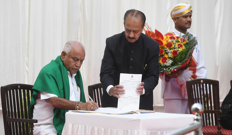 Yeddyurappa after taking oath as Karnataka chief minister | Bhanu Prakash Chandra