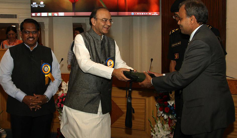 DRDO chief with Jaitley