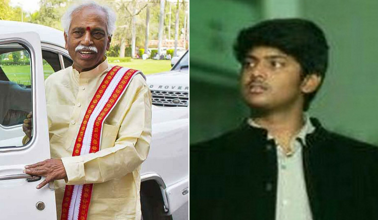 Former Union minister Bandaru Dattatreya and his son Vaishnav | File