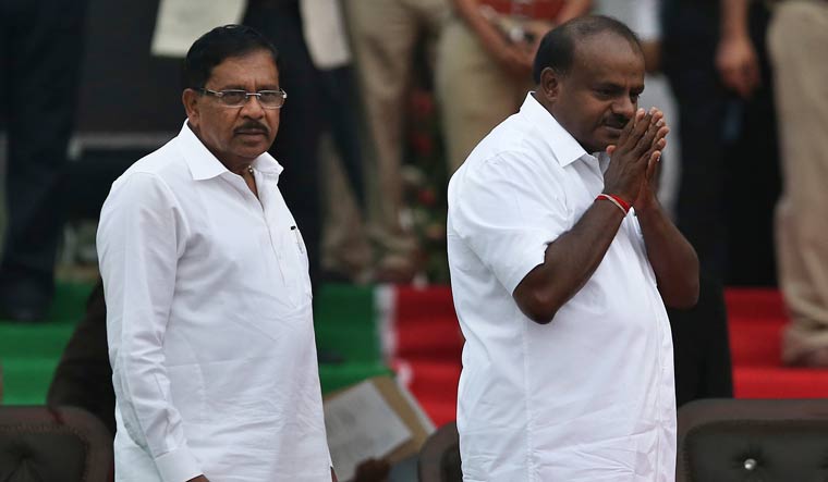 Karnataka Chief Minister H.D. Kumaraswamy and Deputy Chief Minister G. Parameshwara | AP