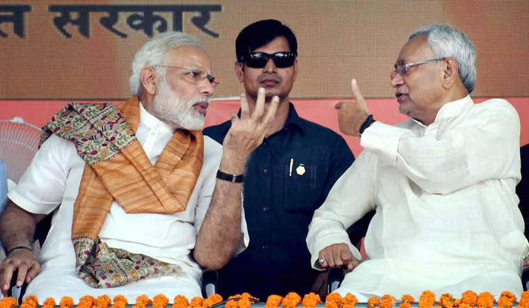 Modi with Nitish