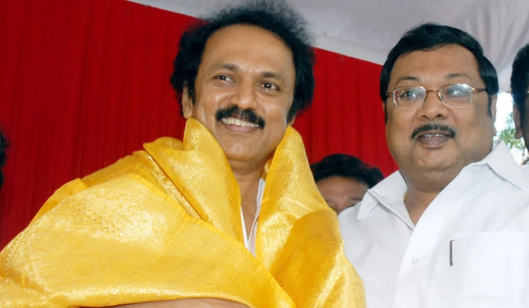 [File] M.K. Stalin [left] with M.K. Alagiri | Malayala Manorama