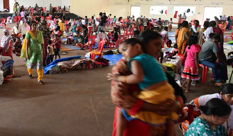 A relief camp at Aluva UC college in Kochi | Manorama