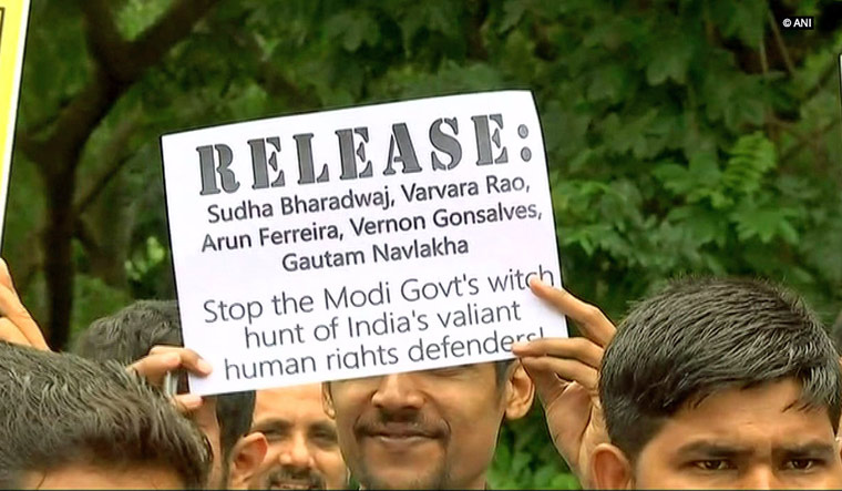 protest for release of arrested activists