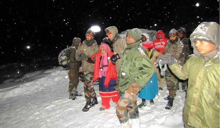Army rescue in Sikkim