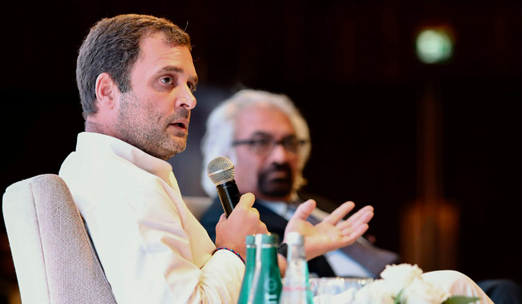 Congress president Rahul Gandhi addresses Indian Business and Professional Council Meeting in Dubai | PTI