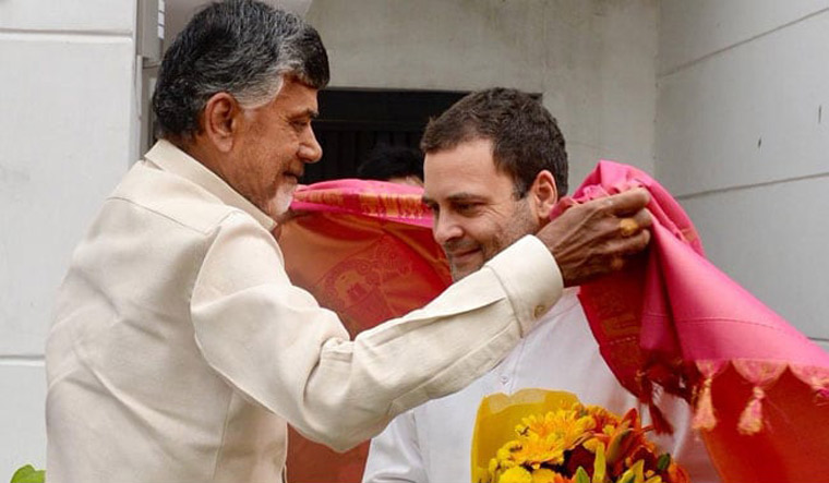 The decision to contest elections separately was taken after Chandrababu met Congress president Rahul Gandhi