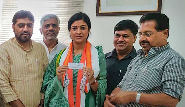 Alka Lamba joins the Congress party in presence of the party's in-charge of Delhi P.C. Chacko | PTI