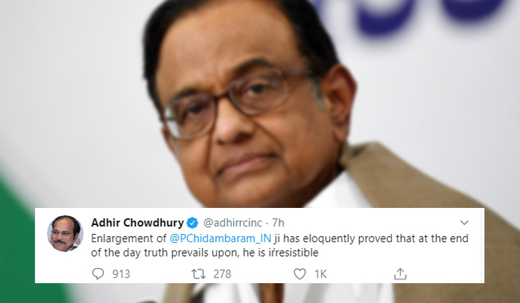 adhir-chowdury-chidambaram-tweet