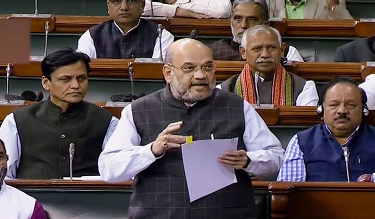 Union Home Minister Amit Shah speaks in the Lok Sabha 