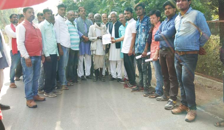 Villagers allege they did not get due notice or compensation for the acquisition of their land