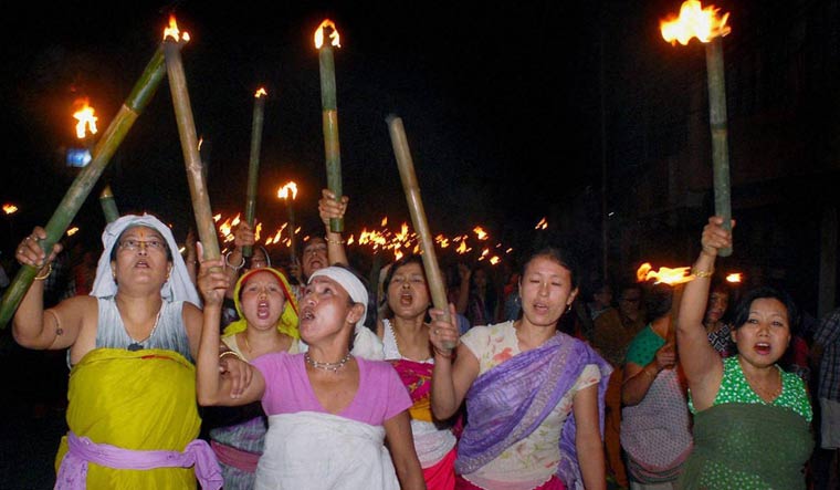 Manipur ILP protest