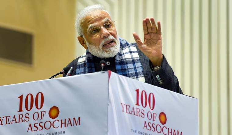 Prime Minister Narendra Modi addresses during ASSOCHAM annual conference in New Delhi | PTI