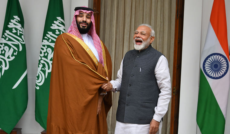 Prime Minister Narendra Modi and Saudi Crown Prince Mohammed Bin Salman | Arvind Jain