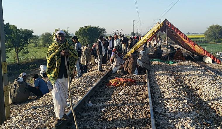 Gujjar rail blockade ANI Twitter