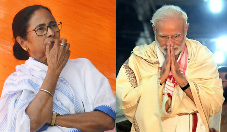 West Bengal Chief Minister mamata Banerjee and Prime Minister Narendra Modi | PTI